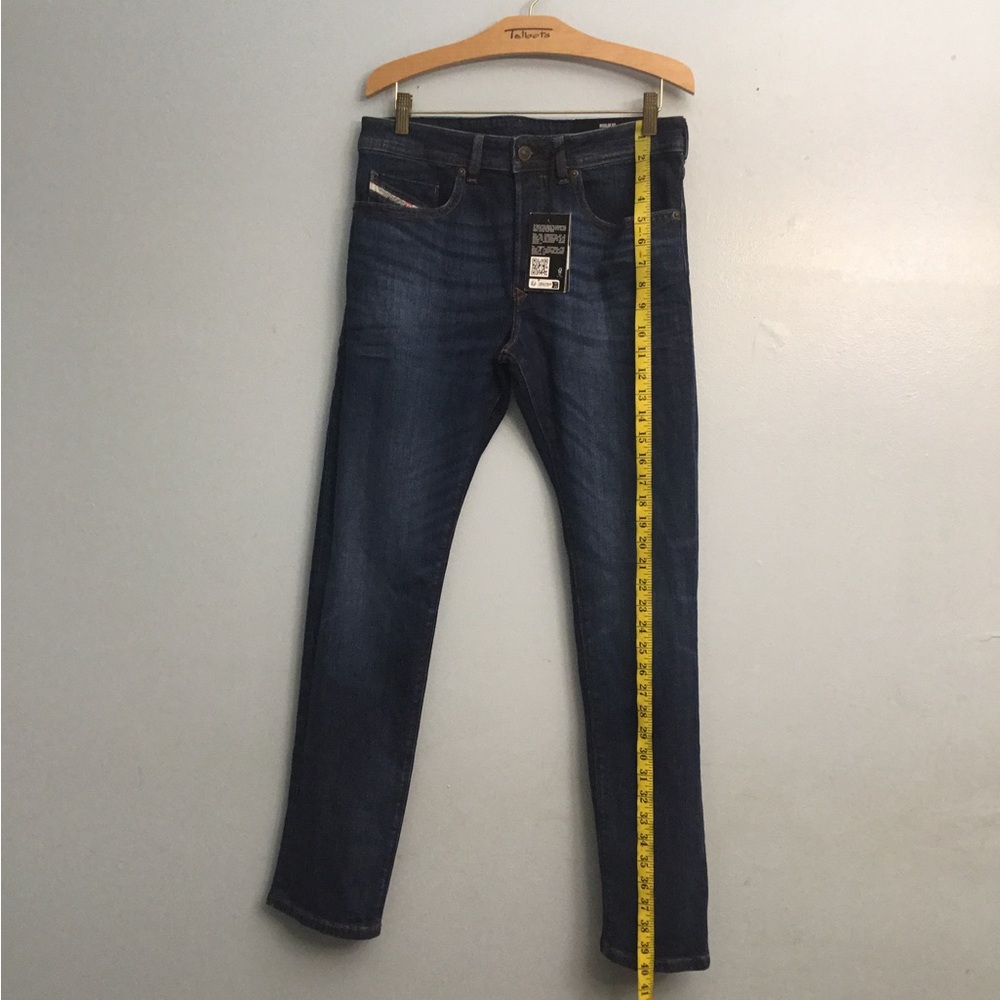 Blue Slim Fit Jeans with Deep Indigo Wash